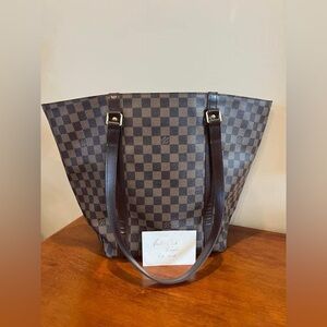 💯 Authentic Louis Vuitton Sac Shopping Tote in Damier Ebene - special order 🦄